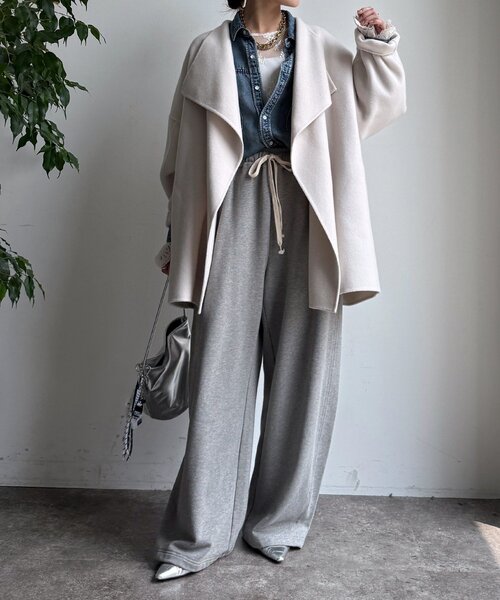 DouDou（ドゥドゥ）の「ハンドメイドミドル丈コート（その他アウター