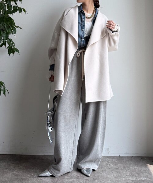 DouDou（ドゥドゥ）の「ハンドメイドミドル丈コート（その他アウター