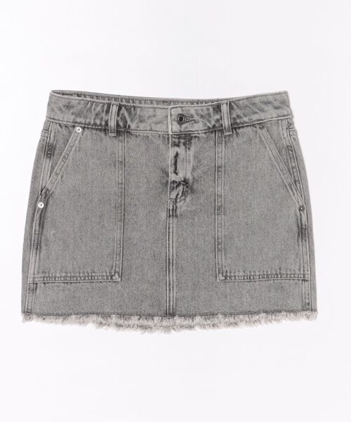 セール】フレイドデニム ミニスカート（デニムスカート