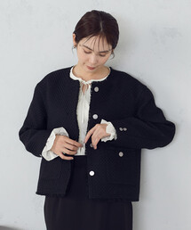 ［新品] COMME CA ノーカラーアウター　☆タグ付き コムサイズム（COMME CA ISM）｜ジャケット・コート｜ノーカラー