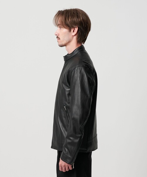 BEAUTY&YOUTH シングルレザーライダースジャケット シープレザー シングル ライダース ジャケット