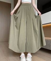 ワイドパンツ 冷感キュロットパンツ春夏秋