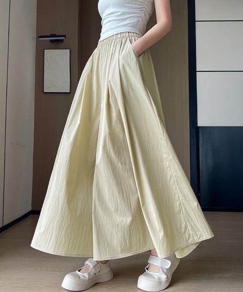 Miniministore(ミニミニストア)の「ワイドパンツ 冷感キュロットパンツ春夏秋(チノパンツ・レディース・ブラック/ライトブルー/ライトベージュ/カーキ/ダークグレー/ピンク/イエロー/ラベンダー・FREE)」の15枚目の写真