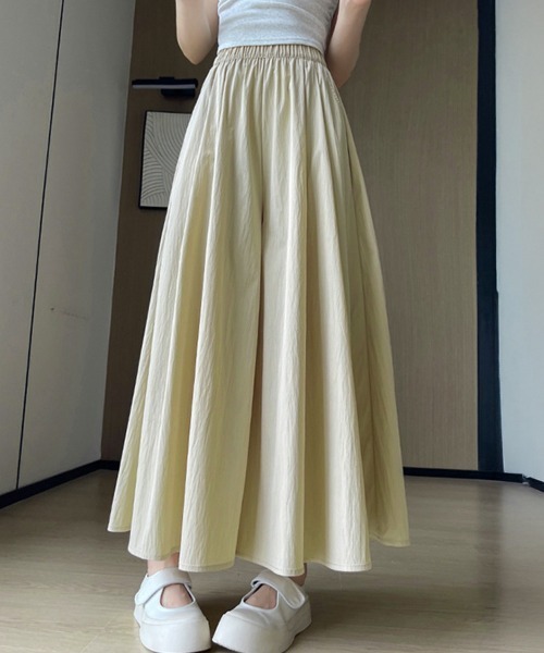 Miniministore(ミニミニストア)の「ワイドパンツ 冷感キュロットパンツ春夏秋(チノパンツ・レディース・ブラック/ライトブルー/ライトベージュ/カーキ/ダークグレー/ピンク/イエロー/ラベンダー・FREE)」の13枚目の写真