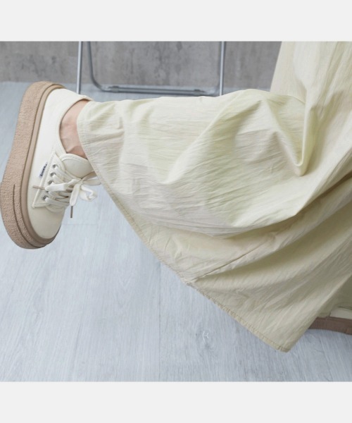 Miniministore(ミニミニストア)の「ワイドパンツ 冷感キュロットパンツ春夏秋(チノパンツ・レディース・ブラック/ライトブルー/ライトベージュ/カーキ/ダークグレー/ピンク/イエロー/ラベンダー・FREE)」の21枚目の写真