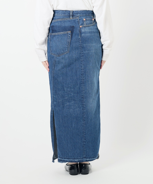 Bonum(ボナム)の「リメイクスリットターンドスカート(デニムスカート・レディース・ネイビー/コバルトブルー・26/30/28)」の19枚目の写真