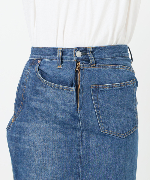 Bonum(ボナム)の「リメイクスリットターンドスカート(デニムスカート・レディース・ネイビー/コバルトブルー・26/30/28)」の21枚目の写真