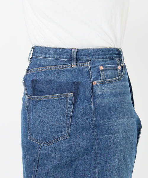 Bonum(ボナム)の「リメイクスリットターンドスカート(デニムスカート・レディース・ネイビー/コバルトブルー・26/30/28)」の22枚目の写真