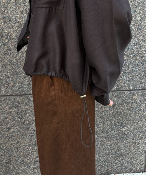 &g'aime（アンジェム）の「【&g'aime】シャーリングシアーシャツ　Shirred Sheer Shirt（シャツ/ブラウス・レディース・ライトグリーン/ブラック/ライトグレー・FREE）」の21枚目の写真