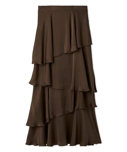 サテンナローティアードスカート（スカート）｜SNIDEL