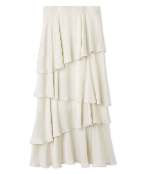 SNIDEL（スナイデル）の「サテンナローティアードスカート（スカート・レディース・ブラウン/ブルー/アイボリー・1/0）」の15枚目の写真