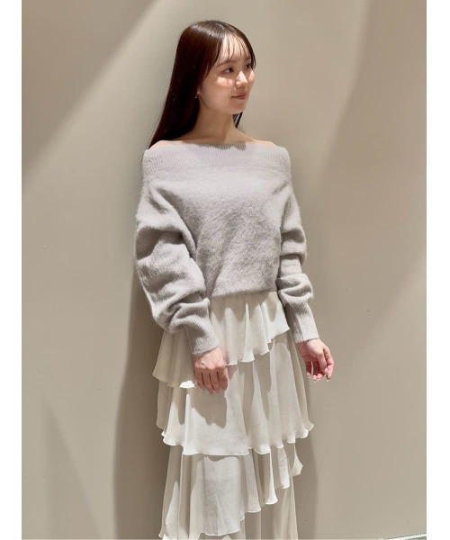 SNIDEL（スナイデル）の「サテンナローティアードスカート（スカート・レディース・ブラウン/ブルー/アイボリー・1/0）」の22枚目の写真