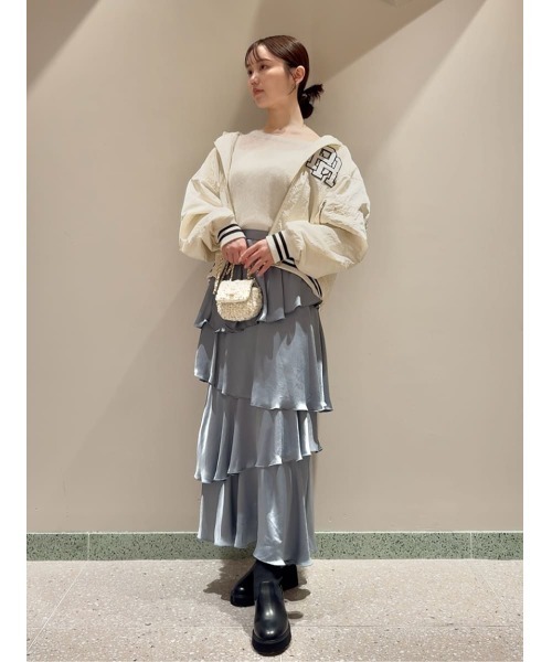 【新品タグあり】SNIDEL スナイデル サテンナローティアードスカート サテンナローティアードスカート(ロングスカート)｜スカート｜SNIDEL