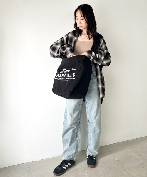 Lee（リー）の「Lee/リー BIG ニュースペーパーバッグ/ポストマン/ショルダーバッグ/かすれプリント（ショルダーバッグ・レディース・オフホワイト/ブラック・FREE）」の7枚目の写真