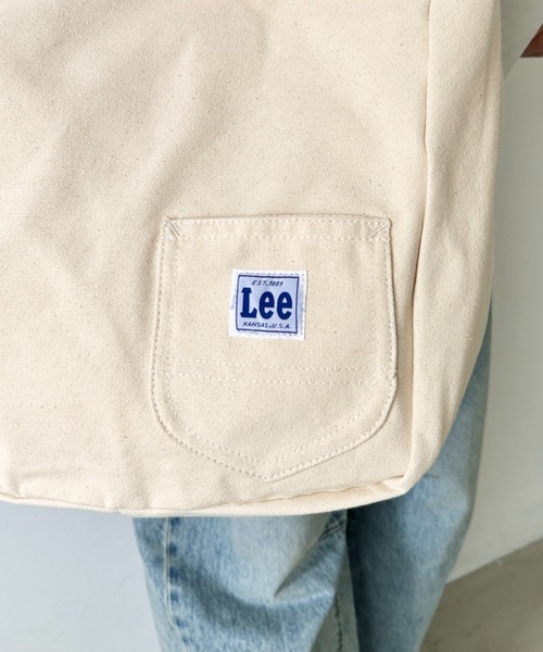 Lee（リー）の「Lee/リー BIG ニュースペーパーバッグ/ポストマン/ショルダーバッグ/かすれプリント（ショルダーバッグ・レディース・オフホワイト/ブラック・FREE）」の16枚目の写真