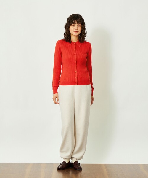 MACKINTOSH PHILOSOPHY（ﾏｯｷﾝﾄｯｼｭ ﾌｨﾛｿﾌｨｰ）の「GREY LABEL 衿付ニットカーディガン（カーディガン/ボレロ・レディース・ブラック/ブラウン系その他5/レッド系その他・2）」の5枚目の写真