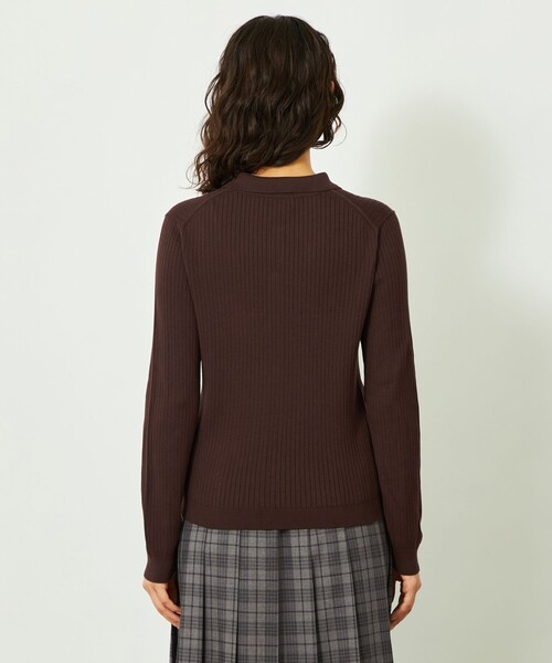 MACKINTOSH PHILOSOPHY（ﾏｯｷﾝﾄｯｼｭ ﾌｨﾛｿﾌｨｰ）の「GREY LABEL 衿付ニットカーディガン（カーディガン/ボレロ・レディース・ブラック/ブラウン系その他5/レッド系その他・2）」の9枚目の写真