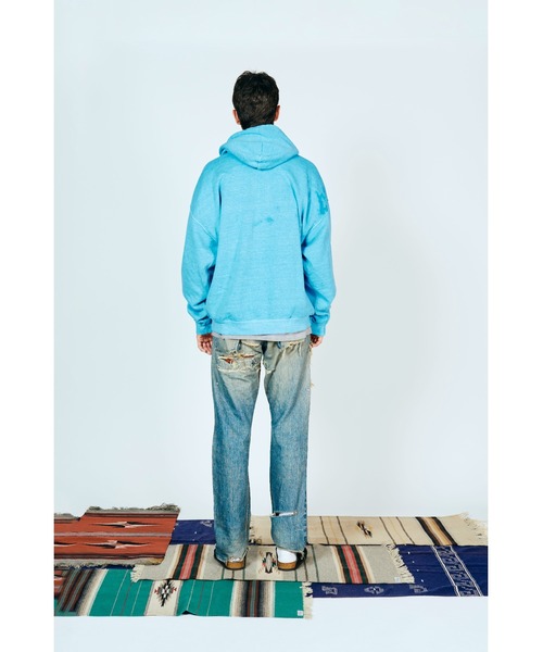 TOWNCRAFT（タウンクラフト）の「TOWN CRAFT タウンクラフト / 90S PIGMENT PULL HOODIE（パーカー・メンズ・ピンク/ネイビー/パープル/ブラック/ブルーグレー/オリーブ/エメラルド/ライトブルー/グレー/ターコイズブルー・MEDIUM/X-LARGE/XX-LARGE/LARGE）」の11枚目の写真