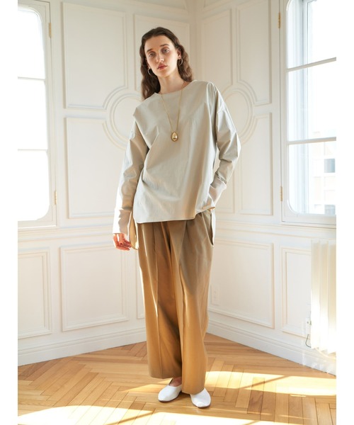 Brown&Street(ブラウンアンドストリート)の「シャツロンT(シャツ/ブラウス・レディース・ブラック/ホワイト/グレイッシュベージュ・FREE)」の5枚目の写真