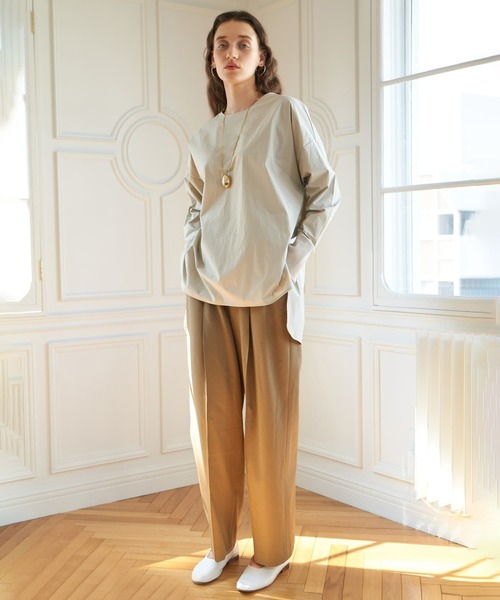 Brown&Street(ブラウンアンドストリート)の「シャツロンT(シャツ/ブラウス・レディース・ブラック/ホワイト/グレイッシュベージュ・FREE)」の15枚目の写真
