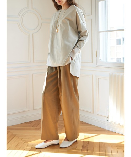 Brown&Street(ブラウンアンドストリート)の「シャツロンT(シャツ/ブラウス・レディース・ブラック/ホワイト/グレイッシュベージュ・FREE)」の17枚目の写真