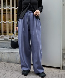 MONO-MART | ＜アンチピリング/ウォッシャブル＞ヴィンテージライク ピグメントダンボールカーブパンツ(その他パンツ)