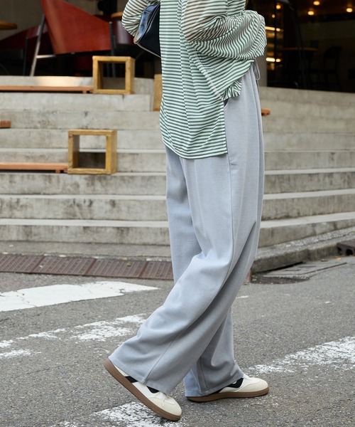 MONO-MART（モノマート）の「＜アンチピリング/ウォッシャブル＞ヴィンテージライク ピグメントダンボールカーブパンツ（その他パンツ・レディース・オフホワイト/グレー/ネイビー/ブラック/チャコールグレー・M/S/L）」の14枚目の写真