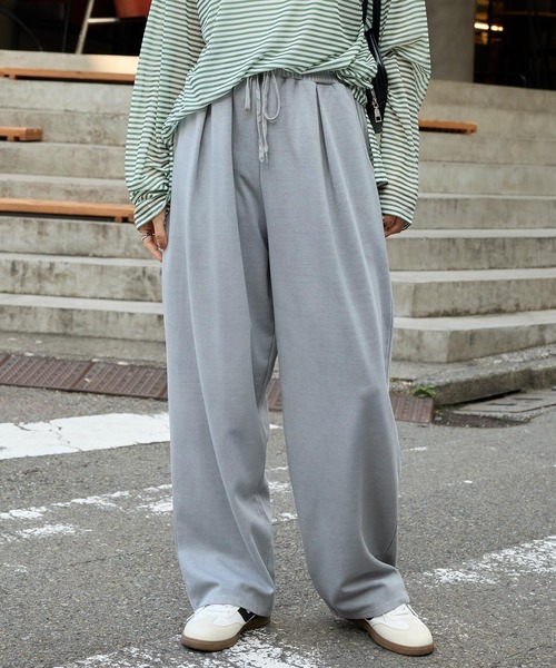 MONO-MART（モノマート）の「＜アンチピリング/ウォッシャブル＞ヴィンテージライク ピグメントダンボールカーブパンツ（その他パンツ・レディース・オフホワイト/グレー/ネイビー/ブラック/チャコールグレー・M/S/L）」の15枚目の写真