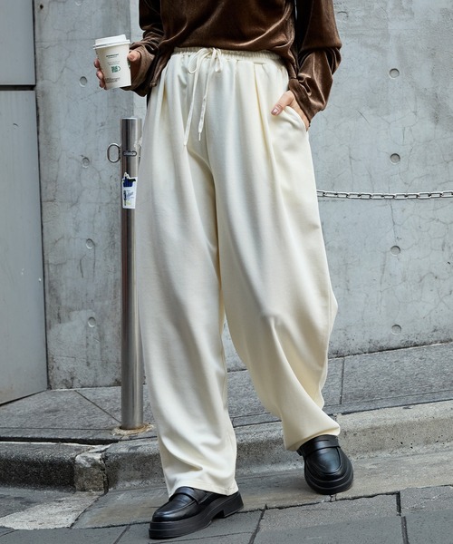 MONO-MART（モノマート）の「＜アンチピリング/ウォッシャブル＞ヴィンテージライク ピグメントダンボールカーブパンツ（その他パンツ・レディース・オフホワイト/グレー/ネイビー/ブラック/チャコールグレー・M/S/L）」の22枚目の写真