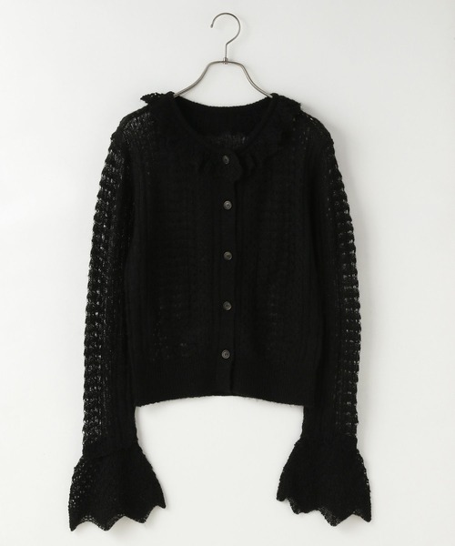 LOWRYS FARM(ローリーズファーム)の「レーシーフリルカーディガン 593406(カーディガン/ボレロ・レディース・アイボリー/ライトグリーン/ブラック・FREE)」の13枚目の写真