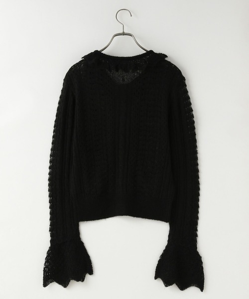 LOWRYS FARM(ローリーズファーム)の「レーシーフリルカーディガン 593406(カーディガン/ボレロ・レディース・アイボリー/ライトグリーン/ブラック・FREE)」の14枚目の写真