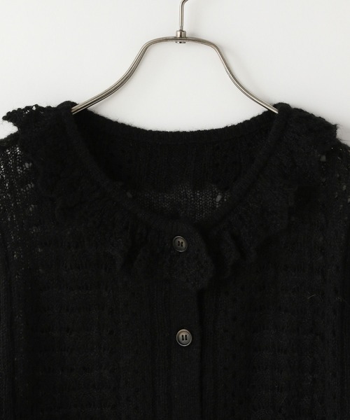 LOWRYS FARM(ローリーズファーム)の「レーシーフリルカーディガン 593406(カーディガン/ボレロ・レディース・アイボリー/ライトグリーン/ブラック・FREE)」の15枚目の写真