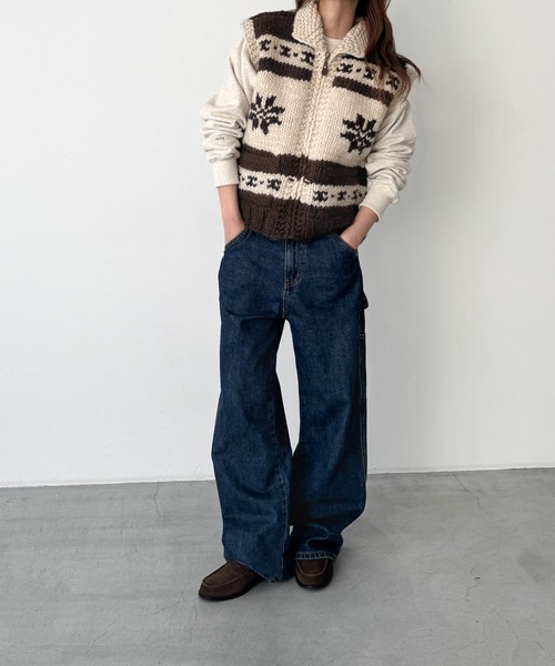 CANAL JEAN（キャナルジーン）の「El mar　ウールカウチンベスト（ベスト・レディース・ブラウン・ONE SIZE）」の4枚目の写真