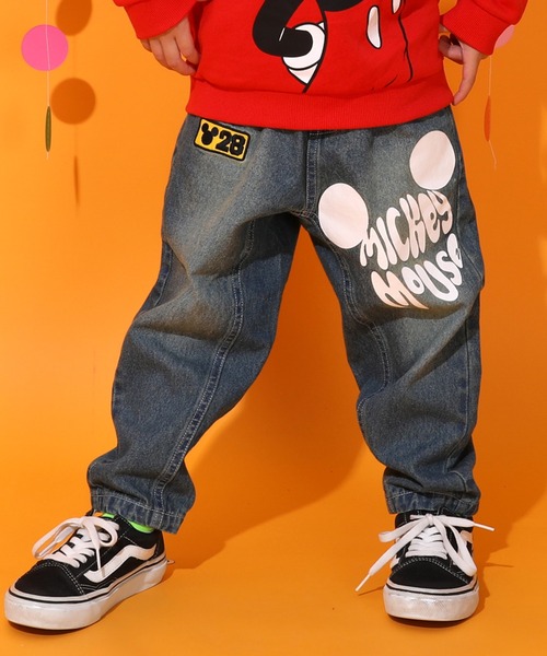 Disney（ディズニー）の「ディズニー グランジデニムロングパンツ 0908K（デニムパンツ・キッズ・ライトインディゴブルー/ブラック・80ｃｍ/90cm/100cm/110cm/120cm/130cm/140cm）」の2枚目の写真