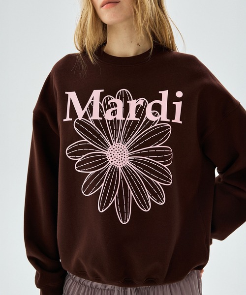 24時間以内配送　Mardi Mercredi フラワー スウェット SWEATSHIRT FLOWERMARDI / スウェットシャツ フラワーマルディ