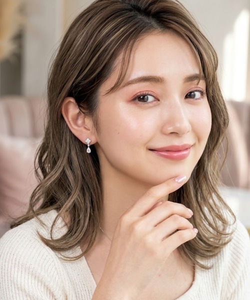 VIBGYOR(ヴィブジョー)の「【IZU】 上品パヴェキュービックジルコニアドロップピアス/シルバー・ゴールド/大人可愛いアクセサリー(ピアス(両耳用)・レディース・ゴールド/シルバー・FREE)」の7枚目の写真