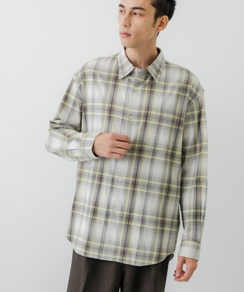 Natural Lag チェックシャツ チェック ニット フランネル シャツ ジャケット