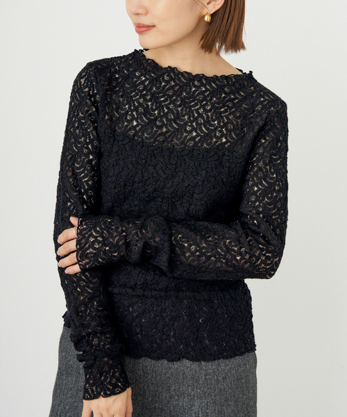 リーフレース ボトルネックプルオーバー（Tシャツ/カットソー）｜IENA