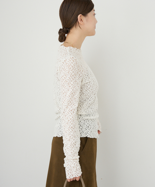 リーフレース ボトルネックプルオーバー（Tシャツ/カットソー）｜IENA