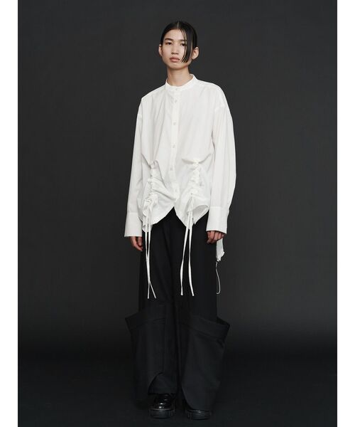 HEM GATHER SH / ヘムギャザーシャツ