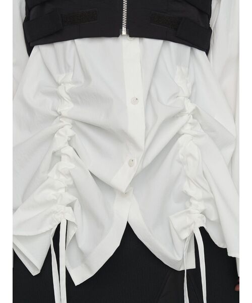 HEM GATHER SH / ヘムギャザーシャツ