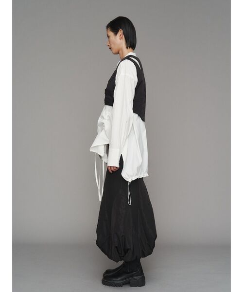 HEM GATHER SH / ヘムギャザーシャツ