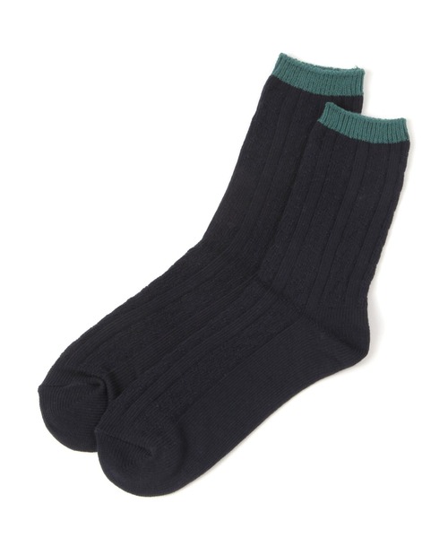 LAKOLE（ラコレ）の「ジャストケーブルソックス / 581252（ソックス/靴下・メンズ・ボルドー/チャコール/ネイビー・FREE）」の2枚目の写真