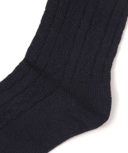 LAKOLE（ラコレ）の「ジャストケーブルソックス / 581252（ソックス/靴下・メンズ・ボルドー/チャコール/ネイビー・FREE）」の4枚目の写真