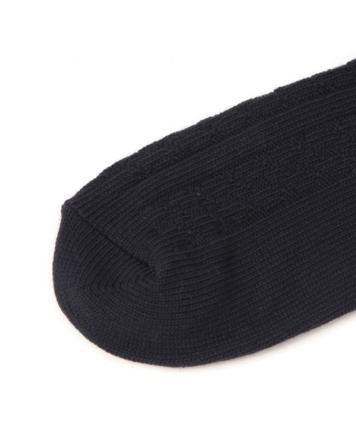 LAKOLE（ラコレ）の「ジャストケーブルソックス / 581252（ソックス/靴下・メンズ・ボルドー/チャコール/ネイビー・FREE）」の6枚目の写真