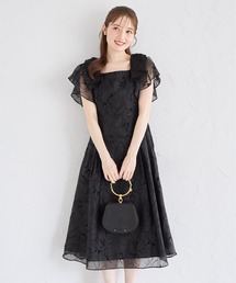 サイドリボン付きツイードドッキングミニワンピース（ワンピース