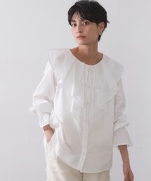 OPAQUE.CLIP | ラッフルフリルブラウス【洗濯機OK】(シャツ/ブラウス)