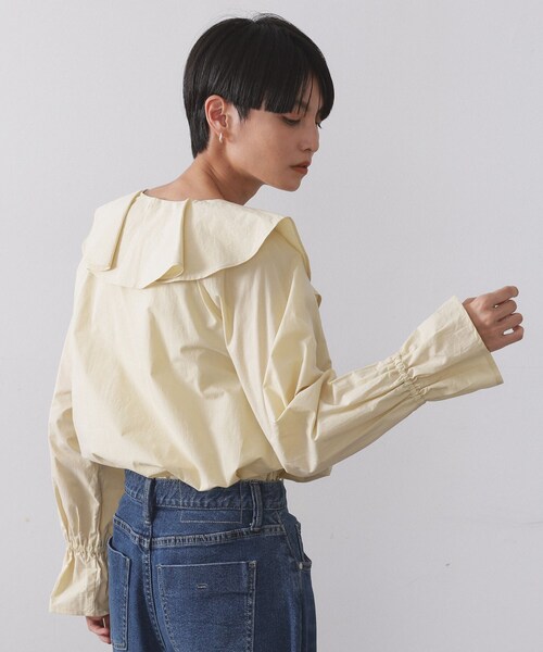 OPAQUE.CLIP（オペークドットクリップ）の「ラッフルフリルブラウス【洗濯機OK】（シャツ/ブラウス・レディース・ホワイト/ブラック/イエロー系その他・00）」の12枚目の写真