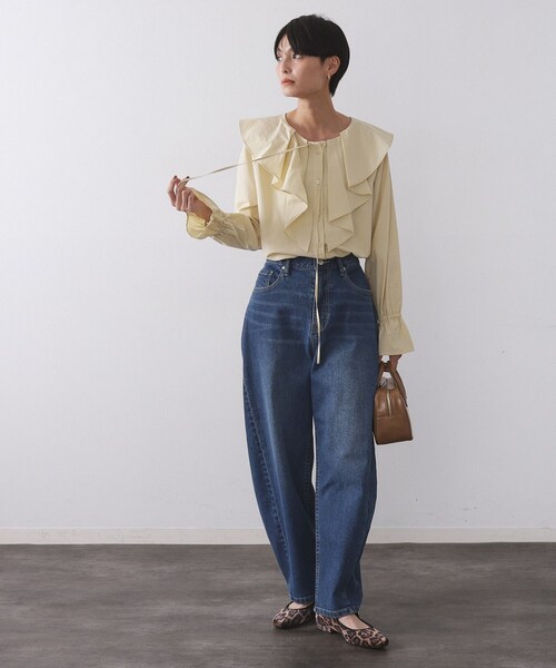 OPAQUE.CLIP（オペークドットクリップ）の「ラッフルフリルブラウス【洗濯機OK】（シャツ/ブラウス・レディース・ホワイト/ブラック/イエロー系その他・00）」の13枚目の写真