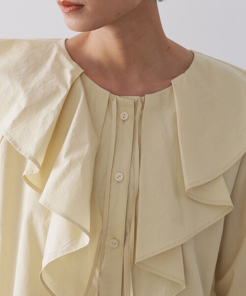 OPAQUE.CLIP（オペークドットクリップ）の「ラッフルフリルブラウス【洗濯機OK】（シャツ/ブラウス・レディース・ホワイト/ブラック/イエロー系その他・00）」の19枚目の写真